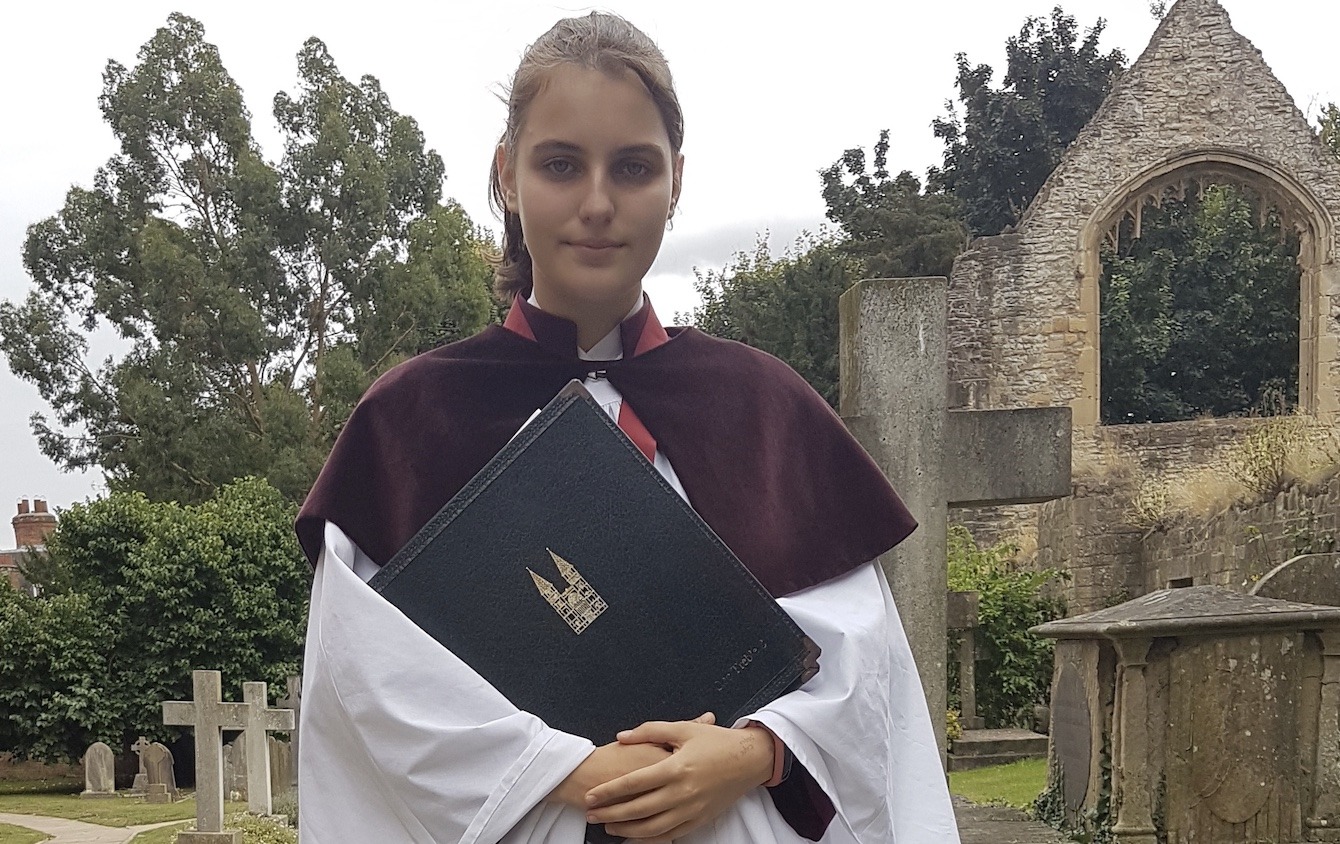 Ellie Jean first head chorister girl at Southwell
