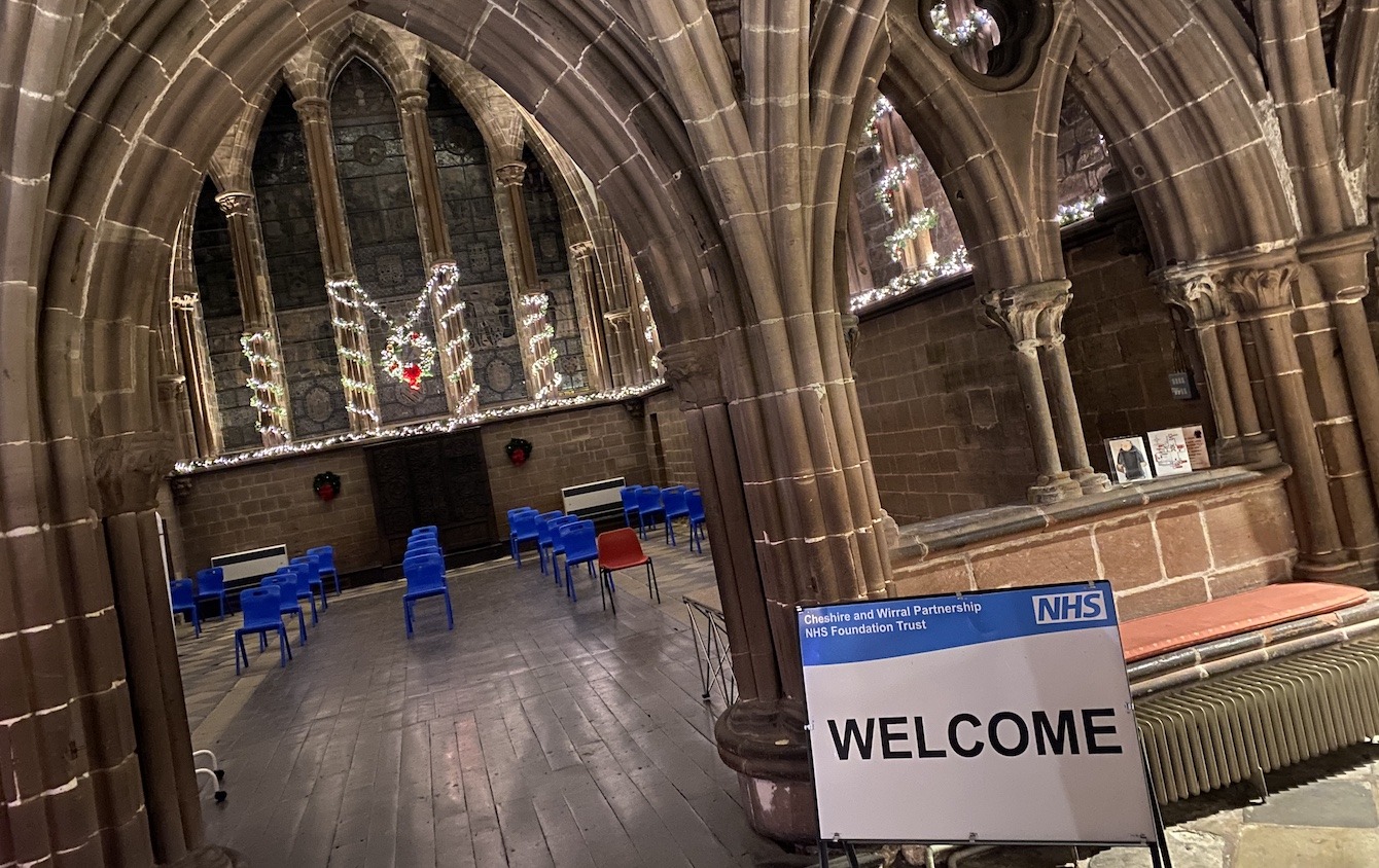 Chester Cathedral opens as a Covid vaccine centre