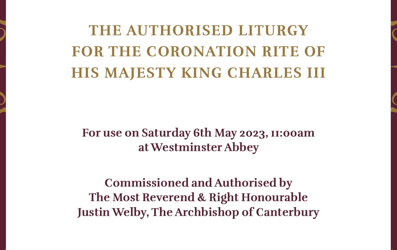 Order of Service for the Coronation of the King