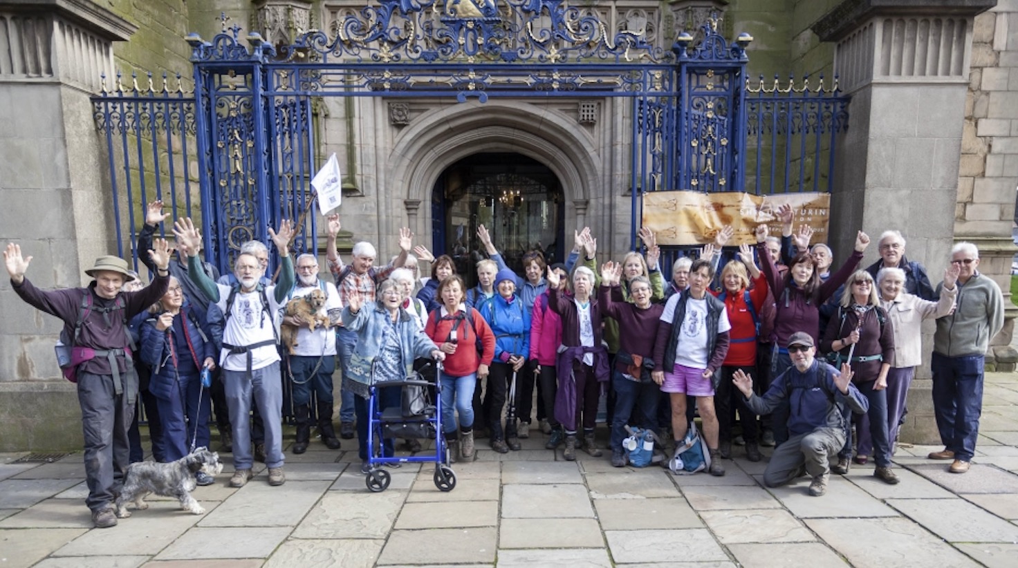 Pommie Pilgrims arrive at Derby Cathedral